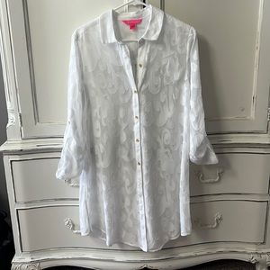 Lilly Pulitzer cover up/blouse size S